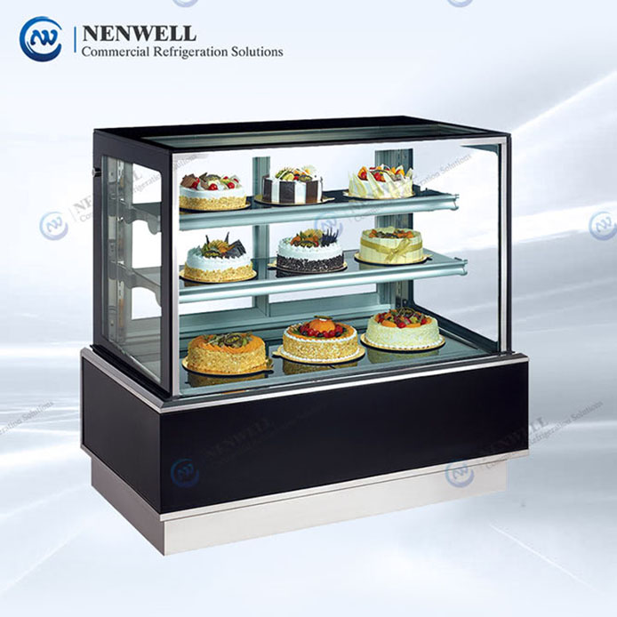 freestanding glass bakery counter